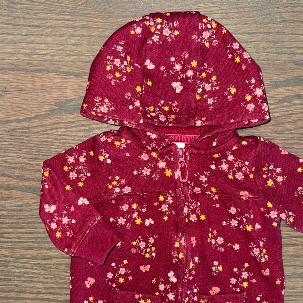 Carter's Floral Fleece Jumpsuit | 6 Months